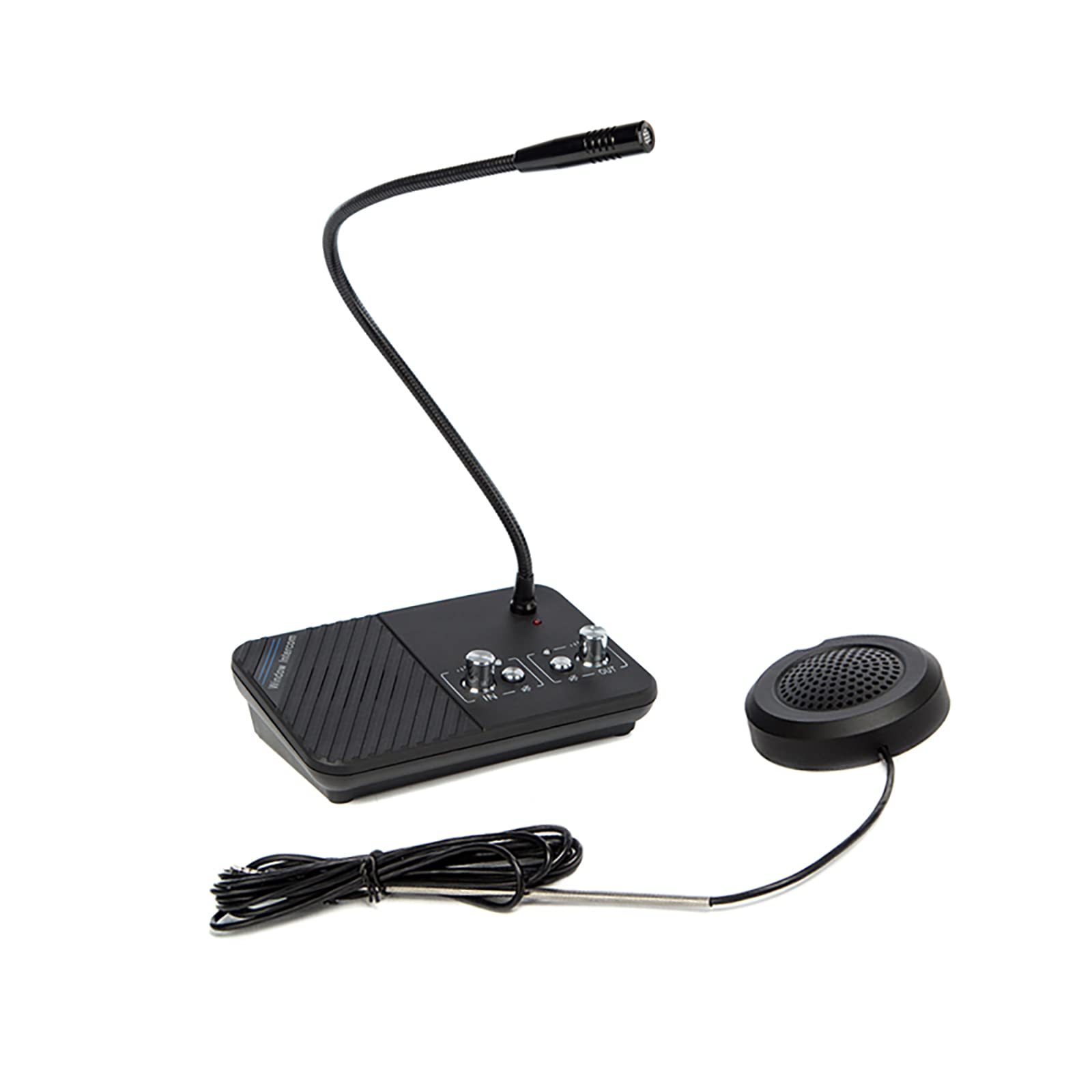 CYSSJF Two-way Window Intercom System/Meter with Mute Function Anti-Intercom Anti-interference Microphone and Speaker Bank Glass Intercom for Bank/Hospital/Cabin