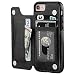 iPhone 8 Wallet Case with Card Holder,OT ONETOP iPhone 7 Case Wallet Premium PU Leather Kickstand Card Slots,Double Magnetic Clasp and Durable Shockproof Cover 4.7 Inch(Black)