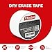XFasten Dry Erase Tape White 2-Inch x 15-Feet Zero Smudging Ghosting-Free Whiteboard Tape, Reusable Dry Erase Labels for Storage Bins, Sentence Strips for Teachers