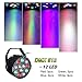 GLIME RGBW LED Dj Light Stage Lights Party Light 12 LEDs Par Lights DMX 512 Control Disco Lights for KTV Bar Show Wedding Strobe Light Clubs Light KTV Bar Show Wedding