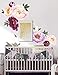 HAOKHOME Large Peony Flowers Wall Sticker for Nursery Bedroom Living Room Wall Decor
