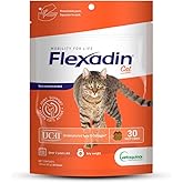 Vetoquinol Flexadin Cat Hip and Joint Support Chew with UC-II, Cat Joint Supplement, Clinically Proven and Veterinarian-Developed Formula for Hip and Joint Support Cats, 30 Count Bag