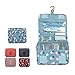 ITraveller Portable Hanging Toiletry Bag/Portable Travel Organizer Cosmetic Bag for Women Makeup or Men Shaving Kit with Hanging Hook for Vacation, Dark Blue Star