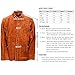 QeeLink Leather Welding Jacket - Flame-Resistant Heavy Duty Work Welder Jackets - Split Cowhide Welding Coat for Men Women (XX-Large)