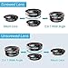 For iPhone Camera Lens, 12x Telephoto Lens kit + 0.65x Wide Angle & Macro Lenses + 180° Fisheye Lens + Star Filter Lens, Clip-On lenses for iphone X 8 7 6s 6 plus, Samsung Android Smartphones & Tablet