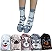 IMAXSELL 5 Pairs Women's Novelty Funky Pet Animal Print Pattern Casual Comfortable Cartoon Cotton Crew Socks