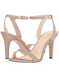 nine west Women 's Angus tela sandalia de tacón