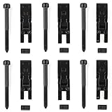 VERY100 Set of 6 Floyd Rose Bridge Saddles & Locking Screws (Black)