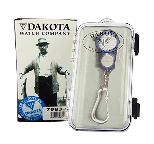 Dakota Clip Watch Blue - Magnifier Flip Clip Watch, Water Resistant. Comes With Sturdy Aluminium Carabiner Clip To Attach In Backpack, Purse Handle And Anywhere. Packed In A Rugged Plastic H2O Box. - Thumbnail 6