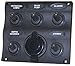 SeaSense Marine 5 Way Switch Panel,Black