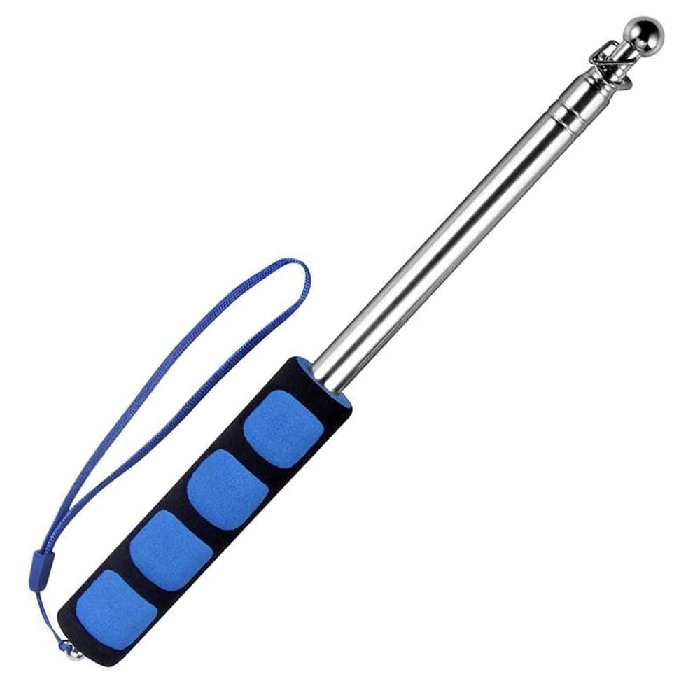 Bhogmeg Telescopic Flagpole Stainless Steel Handheld Flag Pole Portable Flag Pole 2m Extendable Flag Stick