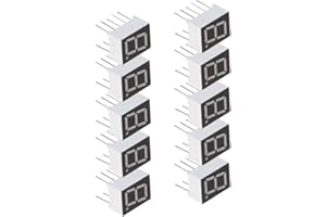 Othmro Common Cathode 10 Pin 1 Bit Seven Segment Display LED Display Digital Tube, 0.51"*0.39"*0.27" (L*W*H) Red LED Number Display Digital Tubes 10pcs