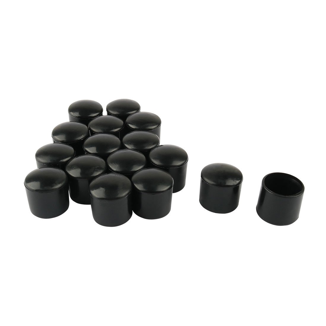 sourcing map PVC Leg Caps Tips Cup Feet Covers 16mm 0.63" Inner Dia 16pcs Anti-Moisture Hardwood Floor Protector for Furniture Chairs Desks Chair Bench