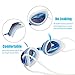 vetoky Kids Swim Goggles Wide Vision Swimming Goggles with Nose Clips+Ear Plugs,Anti Fog Swimming Goggles UV Protection Mirrored (Blue with Mirror Blue Lens)