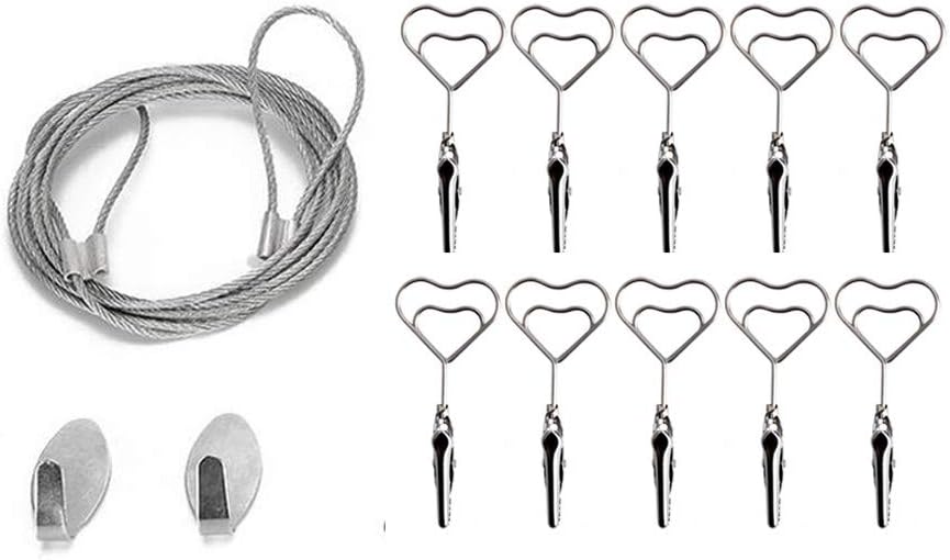 Flushbay String Photo Hanger with 10 Clips Chain Photo