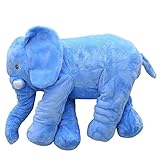 MorisMos Stuffed Elephant Plush Toy Blue 24 Inch