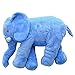 MorisMos Stuffed Elephant Plush Pillow Toy Blue 24 inch/60cm