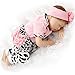SanyDoll Reborn Baby Doll Soft Silicone 22inch 55cm Magnetic Lovely Lifelike Cute Lovely Baby Pink Sleeping Baby
