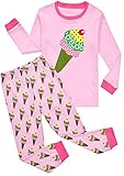 Babypajama Ice Cream Little Girls' Pajamas Set 100% Cotton Nightwear Cute Pjs