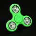 Iusun LED Hand Spinner Flashing EDC Anti-Stress Fidget Finger Toys Light Up ADD ADHD Gift (With Switch) (Green 2)