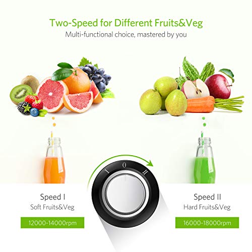 Homever Juicer for Fruits and Vegetables, Centrifugal Juicer with Juice Cup, Wide Mouth Juice Machine, BPA-Free Stainless Steel 2 High Speed Juicer, Easy to Clean, Dishwasher Safe, Anti-slip Function