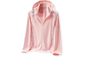 Cromoncent Women's UPF 50+ Sun Protection Jacket Hooded Cooling Shirt Athletic Jacket for Women with Pocket