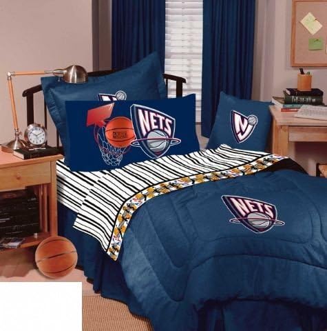 New Jersey Nets Bedding - NBA Comforter and Sheet Set Combo - Full