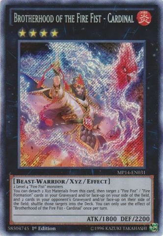 Yu-Gi-Oh! - Brotherhood of the Fire Fist - Cardinal (MP14-EN031) - Mega Pack 2014 - 1st Edition - Secret Rare