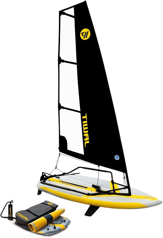 Inflatable sailing dinghy TIWAL 3.2 & sail 5,2m² Amazon.co.uk Sports