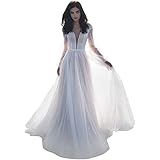 Vestido de Novia Sencillos/QIjinlook/Vestido Boda Largo Vestidos para IR a una Boda Vestidos de graduacion Vestidos de Fiesta de Noche Elegantes Vestidos Manga Larga para Fiestas