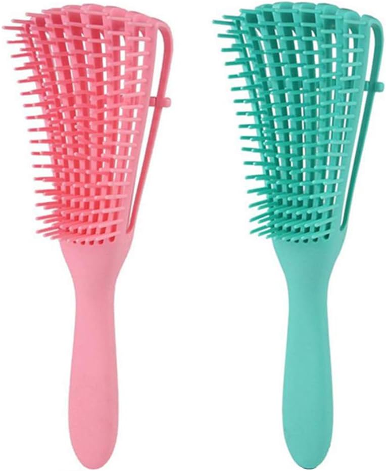 cepillo para polvo desenredante para cabello rizado, paquete de 2