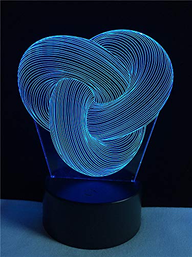 JIAHUADE Novelty Gift Abstract Geometric Artist Home Decoration 3D USB Led Light Adjustable Dimmable Meter Touch Night Light Gift