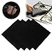 KINGSO 8pcs Reusable Black Foil Gas Range Hob Stovetop Nonstick Protector Liner