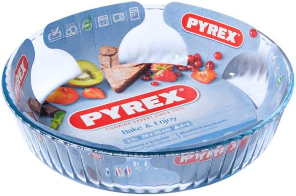 Pyrex Bake & Enjoy Glass Fluted flan Dish high Resistance 26 cm, Transparent - Image 3