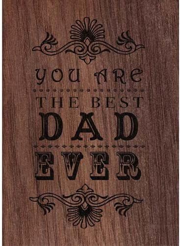 Father's Day Holiday Wood Folding Greeting Cards (Best Dad Ever)