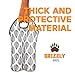 Wine Carrier Tote Bag for Travel - Black & White Insulated 2 Bottle Carrying Bag Cooler - Thick Neoprene Wine Bottle Holder Keeps Bottles Protected- Perfect for Picnics, Beach, Airplane Travel