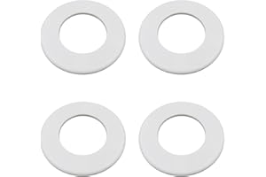 LC LICTOP Wall Split Flange, Escutcheon Plate for 3 Inch Pipe, ABS Round Faucet Cover, 5.5 Inch Self-Adhesive Pipe Cover, Water Pipe Wall Hole Decoration for Laundry Bathroom Kitchen, 4Pcs White