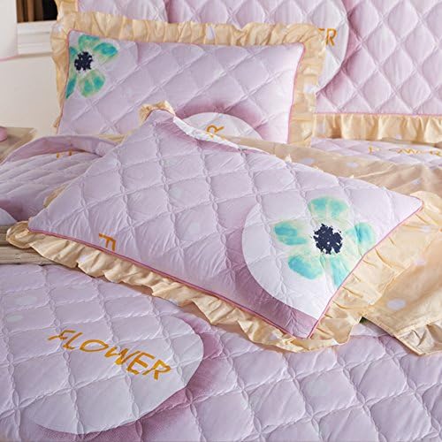 Cotton padded quilted pillowcase/ lace pillowcase/ quilting cotton pillowcase single supplement-A 48x74cm(19x29inch)