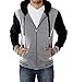 Vertical Sport Men’s Fleece Hoodie – Varsity Two Tone Hooded Zip-Up Sweatshirt