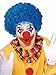 Forum Novelties Adult Afro/Clown Wig, Blue, One Size