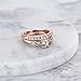 Gold Plated Ring, Round Cut Cubic Zirconia CZ Engagement Wedding Ring Set For Women-Rose Gold Size 8