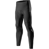 Santic Men's Cycling Pants Padded Thermal Mountain Bike Tights Cold Weather Fleece Biking Leggings Riding Pants