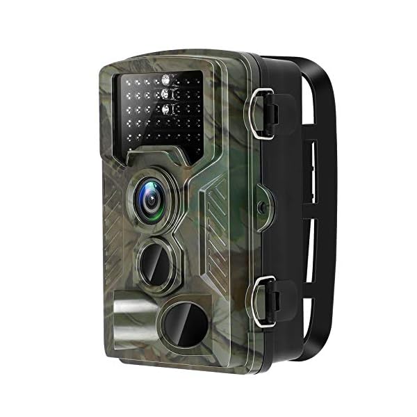 Topnaca Wildkamera Fotofalle 1080P HD Jagdkamera, IP66 Überwachungskamera mit, wasserdichte Aufklärungskamera mit 0,2s…