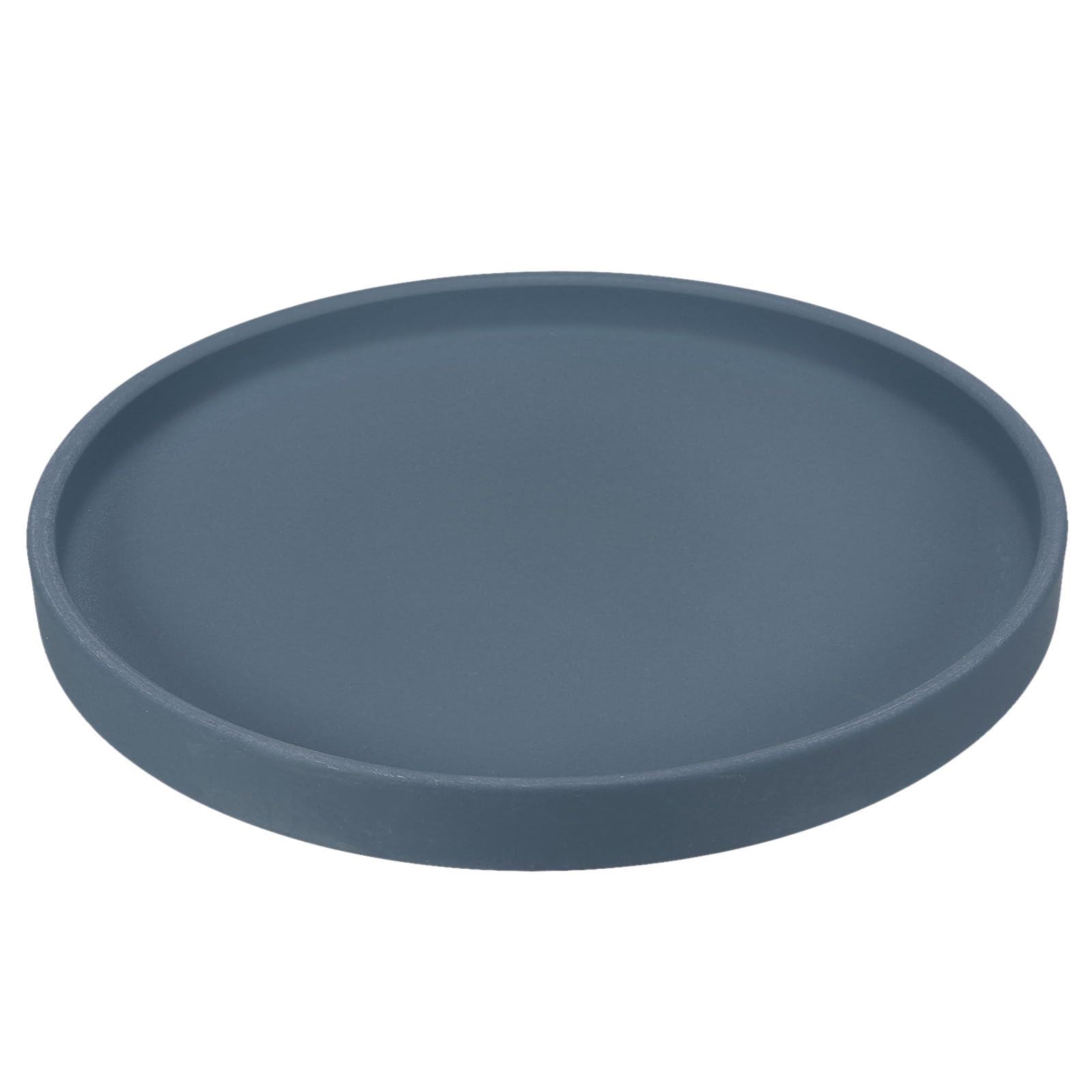 PATIKIL 8.9 Inch Round Ceramic Plant Saucer, Plant Saucer Tray Flower Planter Drip Tray for Indoors Outdoors Patio Balcony, Dark Blue