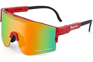 Wapreta Youth Baseball Sunglasses,kids Polarized Sports Glasses for Men and Women TR90 Adjustable Temples Driving Fishing