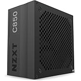 NZXT C850 PSU (2022) - PA-8G1BB-US - 850 Watt PSU - 80+ Gold Certified - Fully Modular - Sleeved Cables - ATX Gaming Power Su