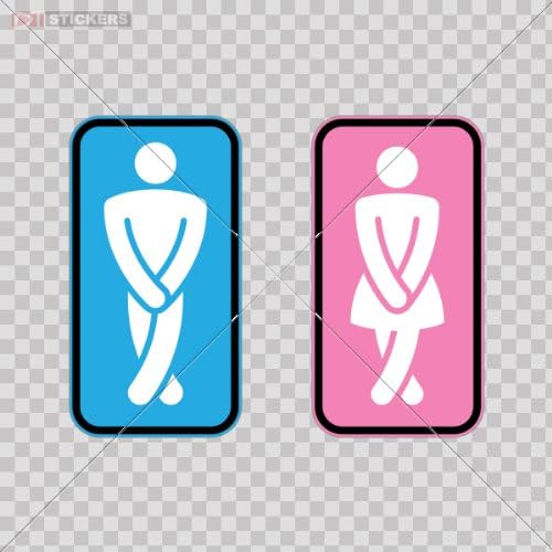 Decal Sticker Toilet Bathroom Sing Restroom Size: 5 X 2.7 Inches Vinyl color print