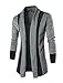 Allegra K Men Shawl Collar Contrast Color Long Sleeves Knit Cardigan Grey L