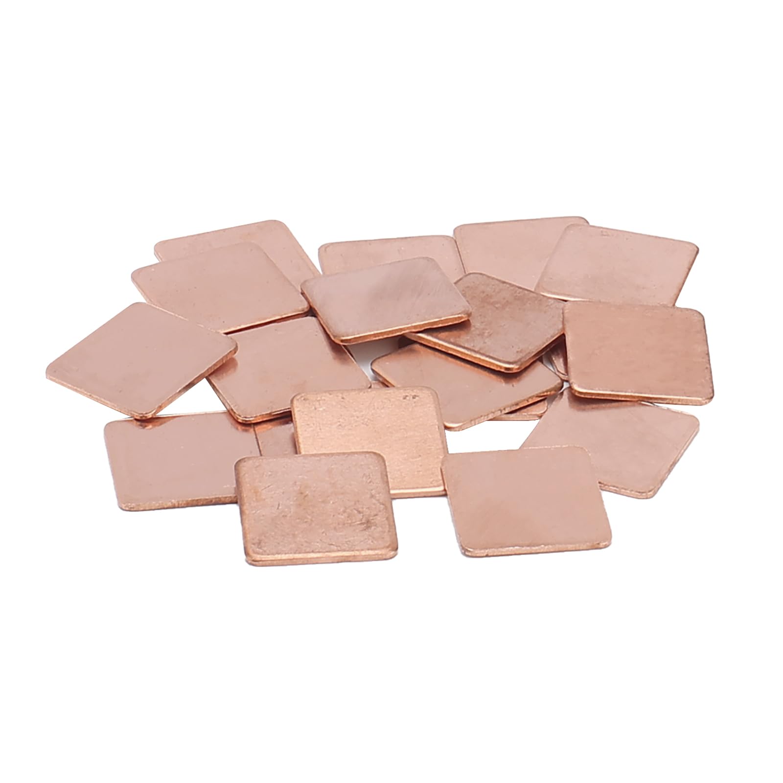 Pxyelec Heatsink Copper Pad Thermal Shim Copper Plate Cooler for Cooling IC Chipset GPU CPU Size 20 x 20 x 1.0 mm Pack of 20