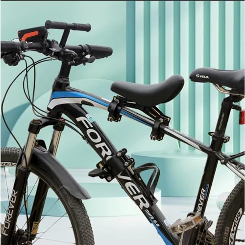 TERRIFI Kids Bike Seat with Handlebar, Detachable Front Mounted Bicycle Seat for Kids, Handlebars & Foot Pedals Set, Toddler Bike Seat Attachment for Adult Bike, Suitable for MTB and City Bicycles